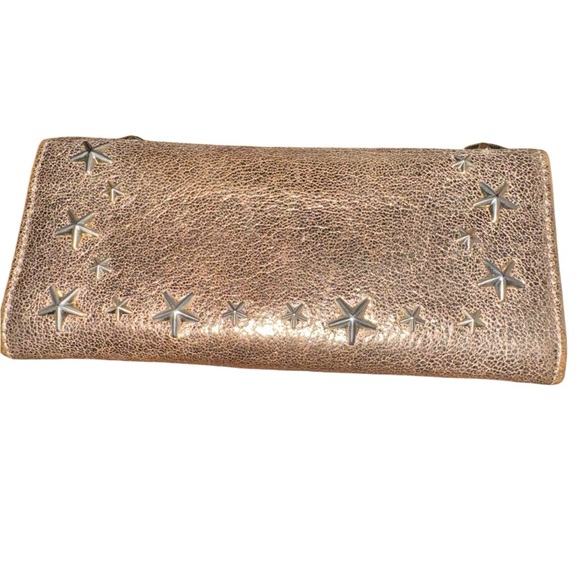 JIMMY CHOO Long Wallet Studs Leather Authentic USED EUC with Box and COA - Picture 7 of 9